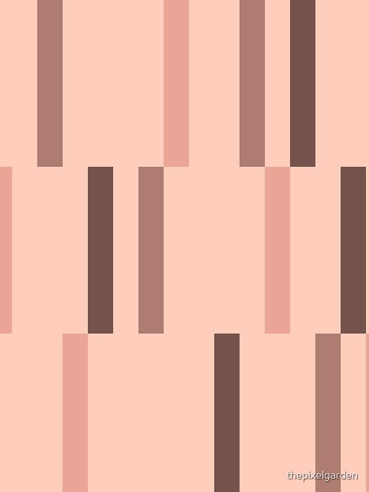 Retro Abstract Art Lines Light Salmon Pink by thepixelgarden