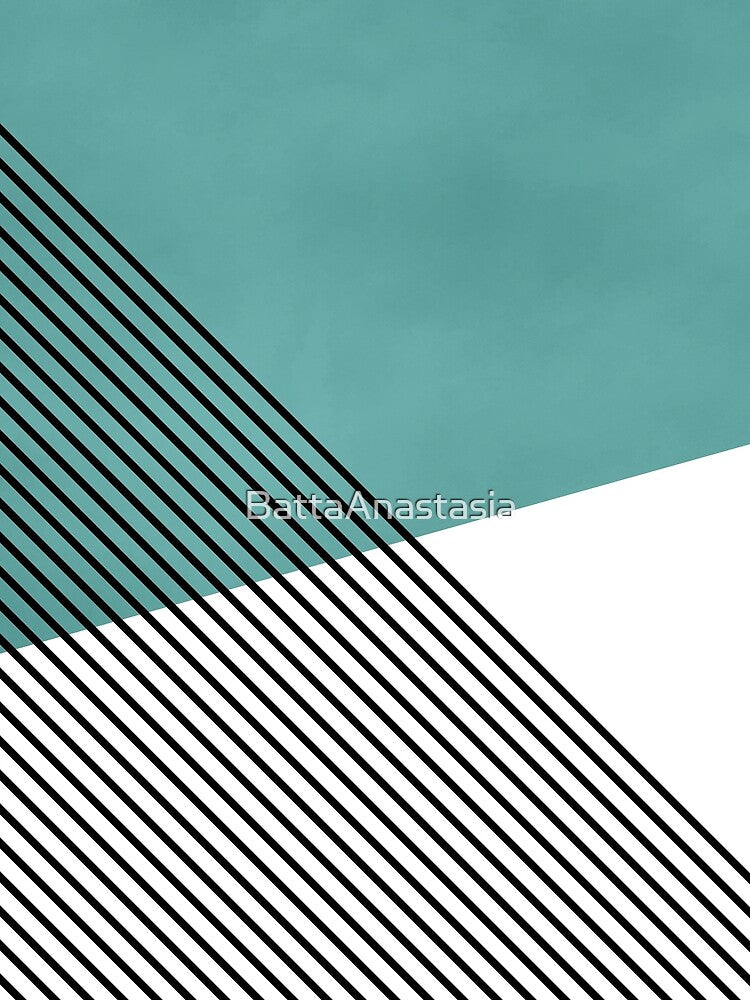 Simple geometric art - turquoise by BattaAnastasia Unisex , , , Long Sleeve Tee