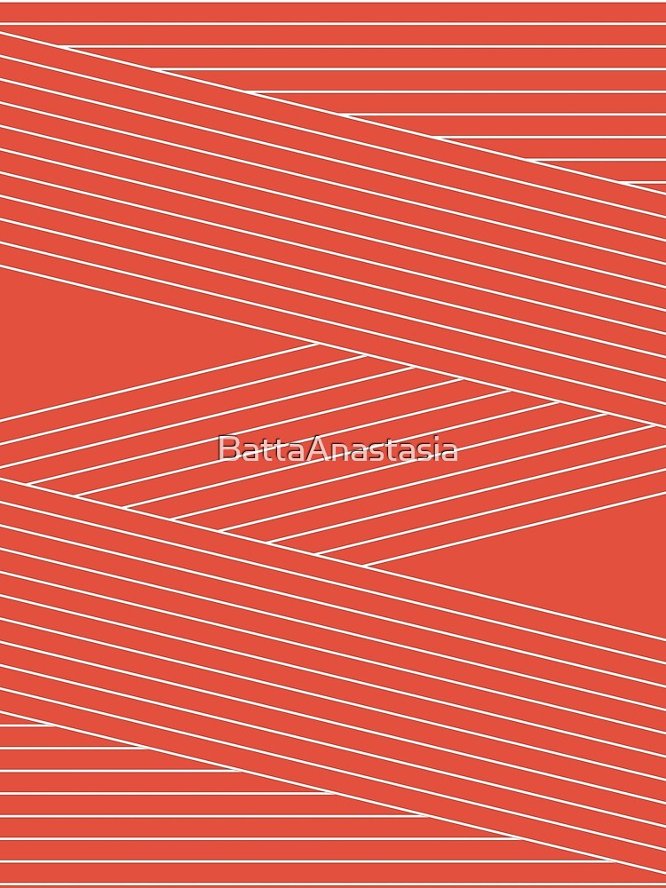 Line art in Mid Century style - orange by BattaAnastasia