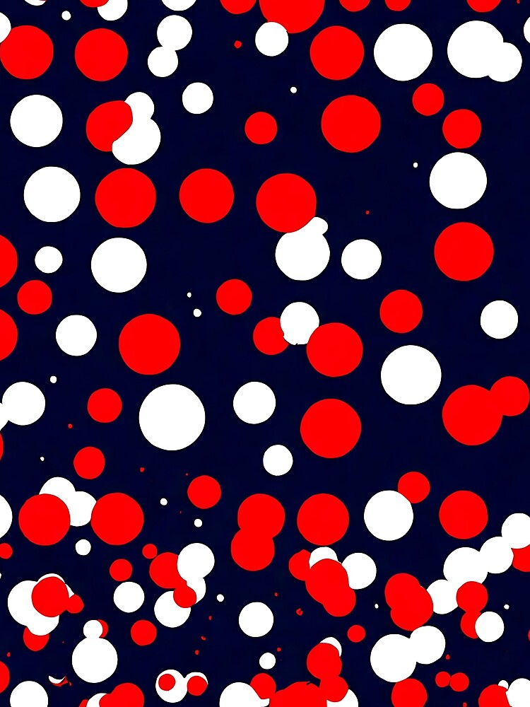 Overlapping red and white circles on a navy background for a nautical-themed by Tchoice