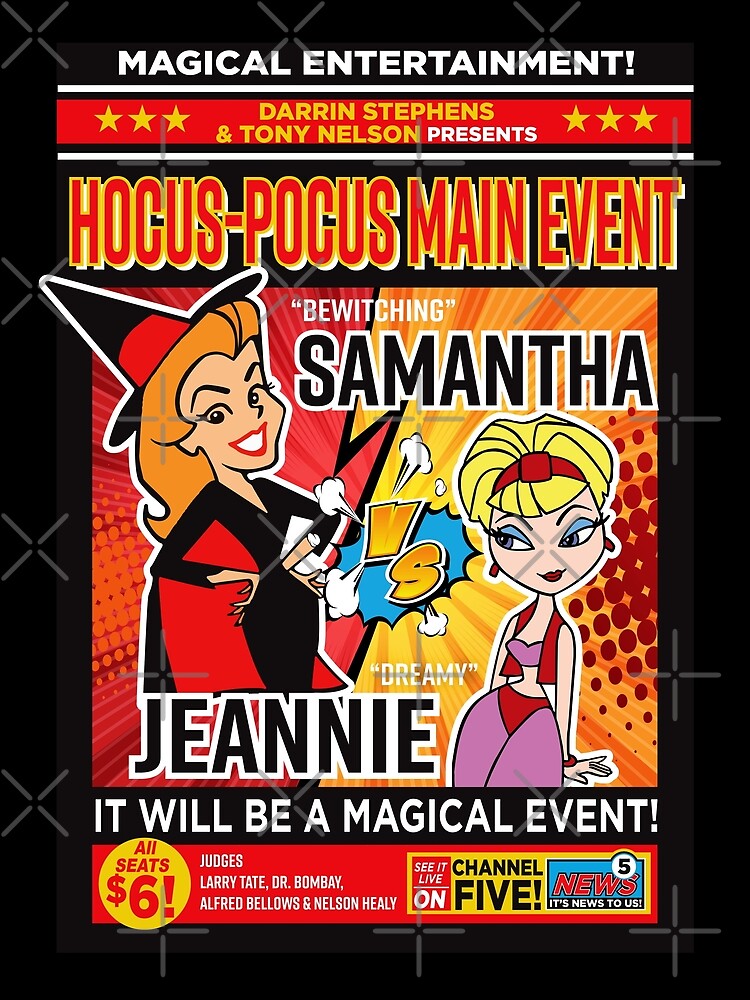 Battle Samantha vs Jeannie Magic Event by Alema Art Unisex , , , Long Sleeve Tee