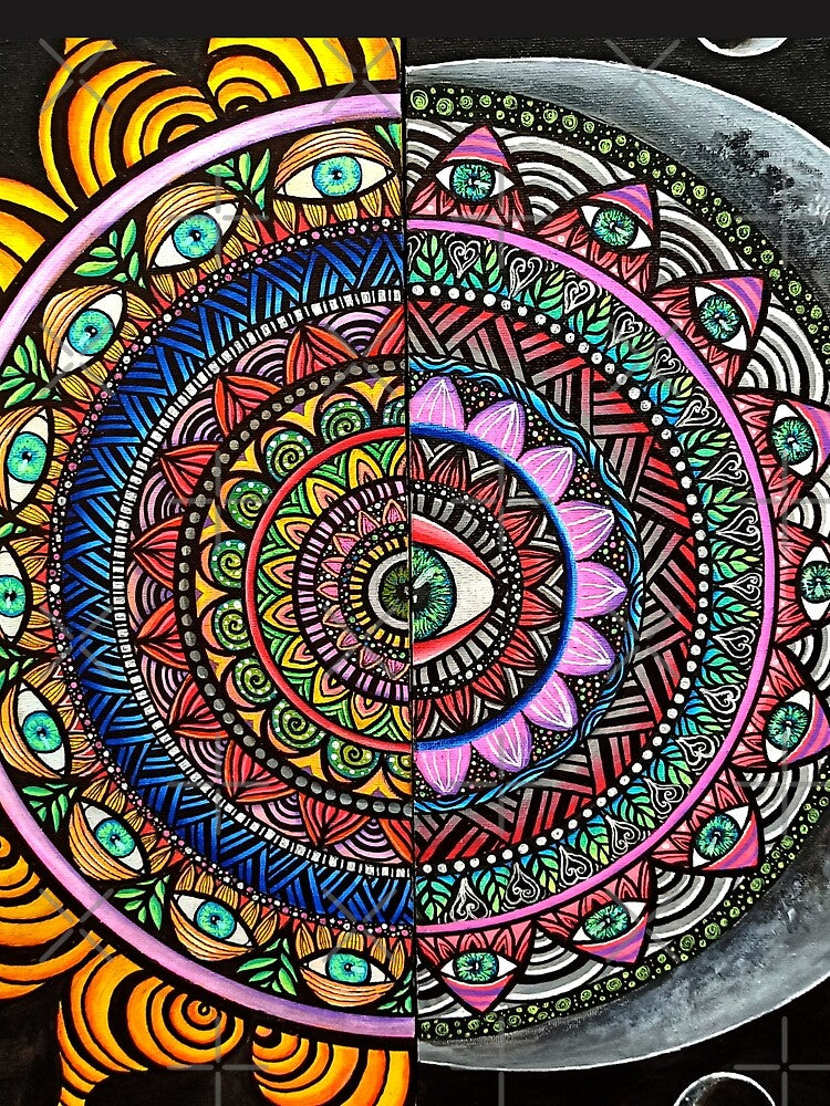 sun and moon mandala inspired by mayescol