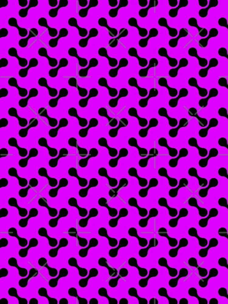 black and purple abstract bone circle organic shape pattern by Ray Loka Unisex , , , Long Sleeve Tee
