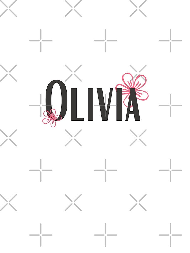 OLIVIA Name with flowers by Rocky Designs Unisex , , , Long Sleeve Tee