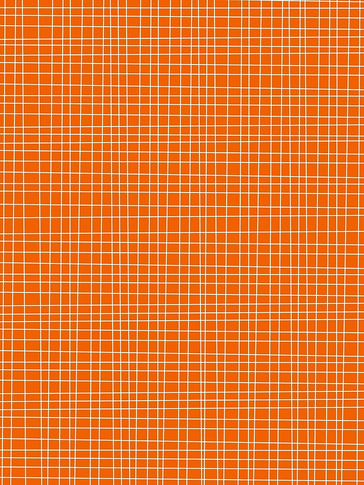 Mid Century Modern Simple Orange Irregular Woven Pattern by kierkegaard