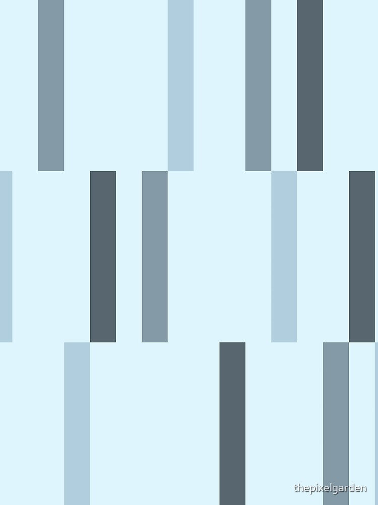 Retro Abstract Art Lines Light Baby Blue by thepixelgarden