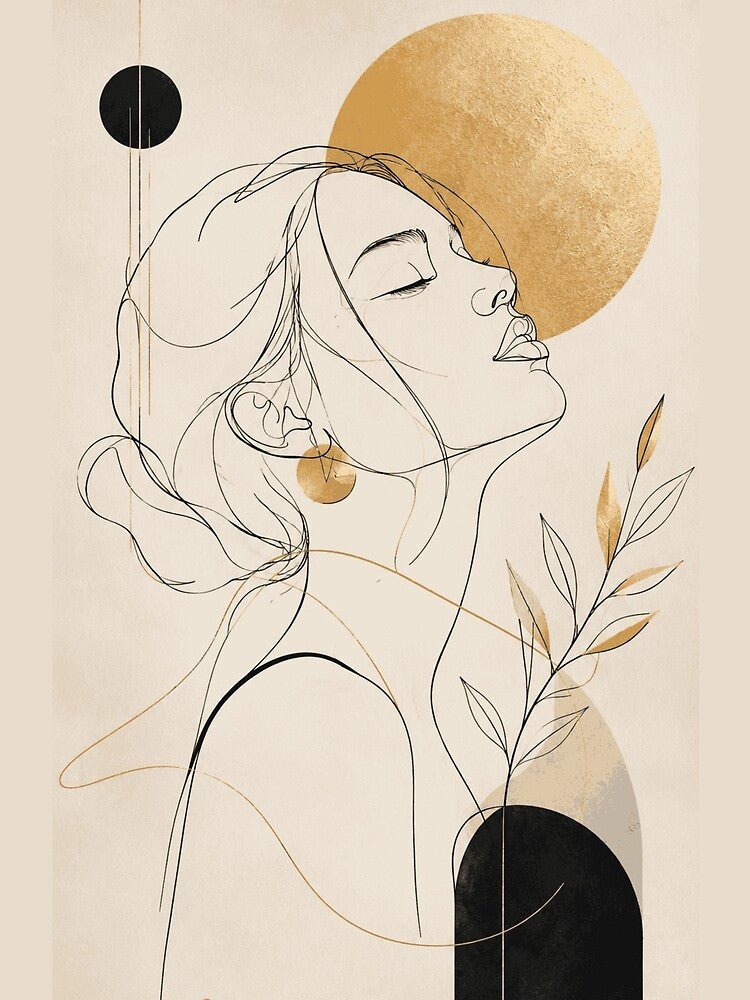 Minimalist Line Art Portrait by JalwaWear