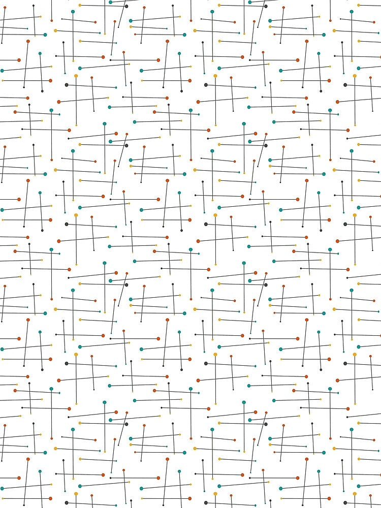 Funky Retro Mid Century Lines Pattern by Orchard Berry
