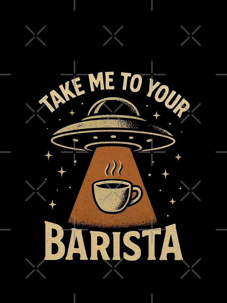 Coffee Barista- Take Me To Your Barista by DemureArtsy Unisex , , , Long Sleeve Tee
