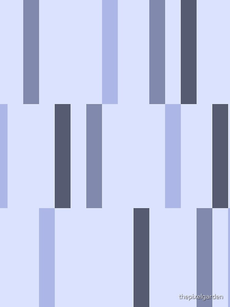 Retro Abstract Art Lines Light Blue by thepixelgarden