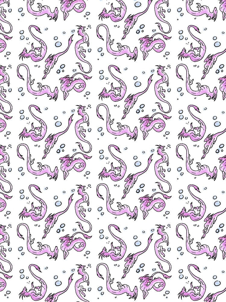 Dragons Playing with Bubbles by TheSmolNook Unisex , , , Long Sleeve Tee