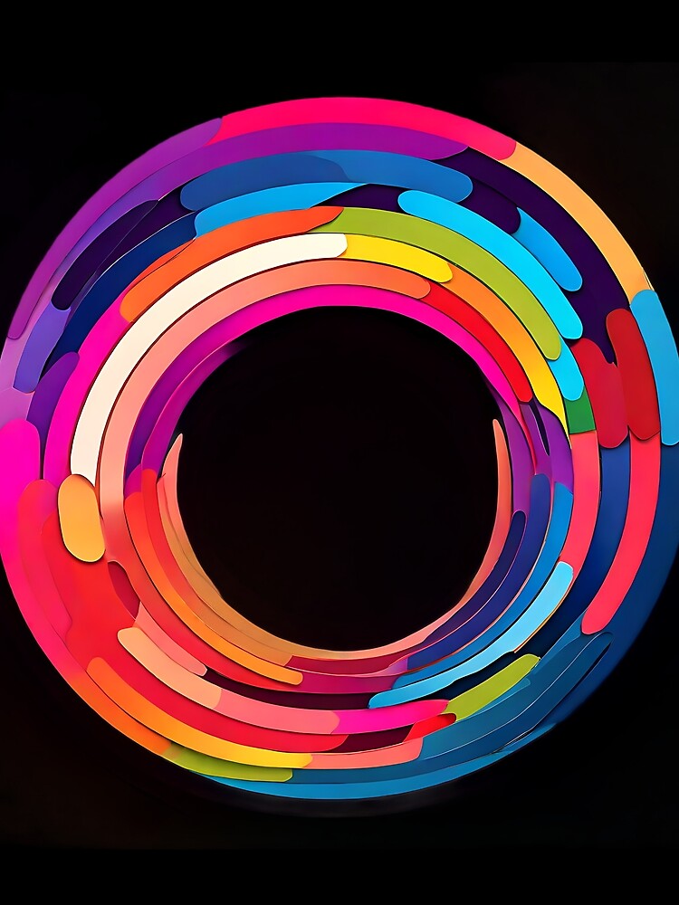 Multicolored overlapping circles with rainbow hues for a playful design by Tchoice