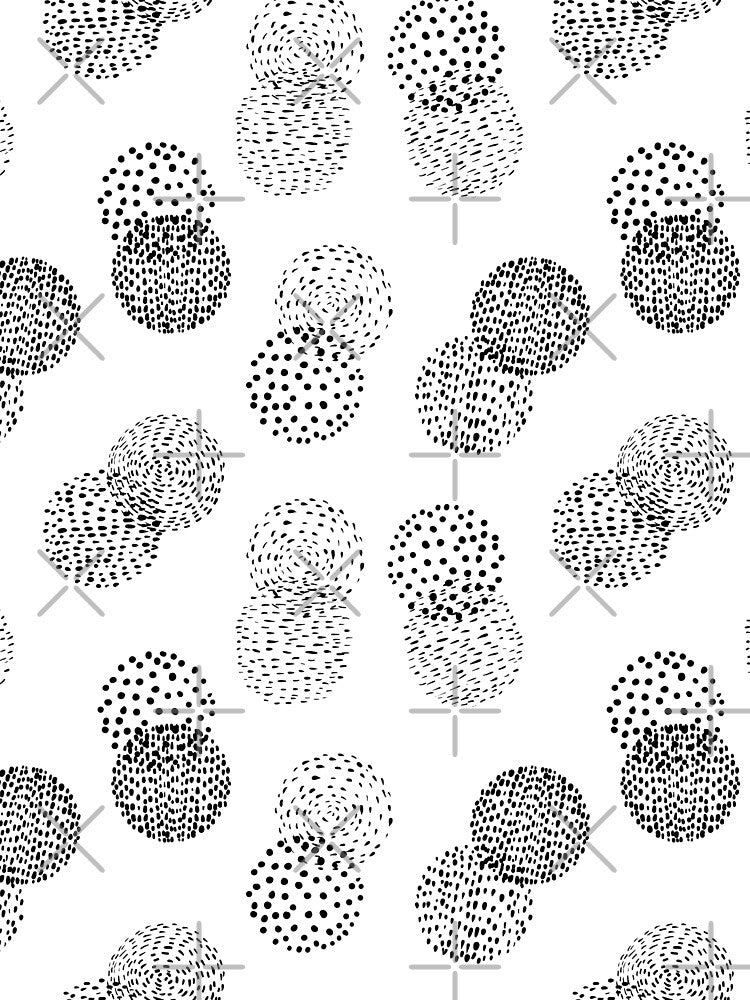 Modern abstract design with overlapping circles with dots by Pravokrugulnik