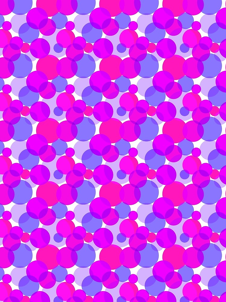 Overlapping Circles Abstract Geometric Hot Pink Violet Electric Purple by thecolorbirdie