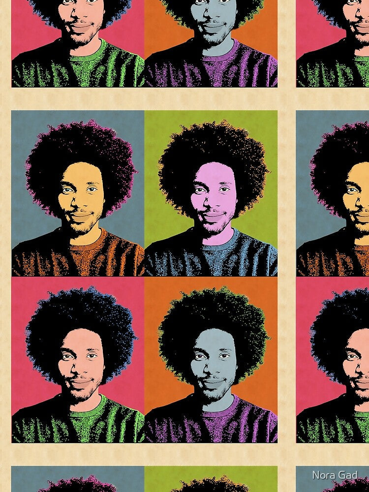 Custom Andy Warhol portrait by Nora Gad Unisex , , , Long Sleeve Tee