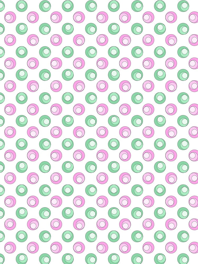 Circular in Pastels - Pink & Green by HorsesLargesse Unisex , , , Long Sleeve Tee