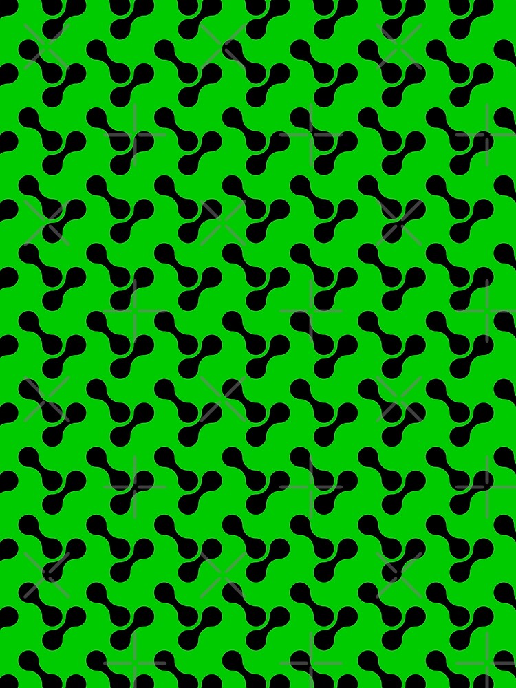 black and green abstract bone circle organic shape pattern by Ray Loka Unisex , , , Long Sleeve Tee