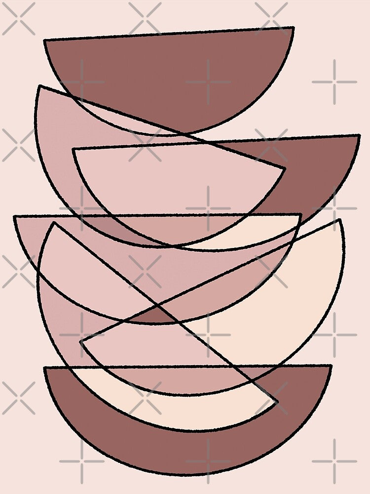 Abstract Geometric Earthy Neutral tones shapes by trajeado14