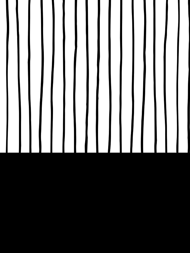 sriped Half White and Black by Seatzy Unisex , , , Long Sleeve Tee