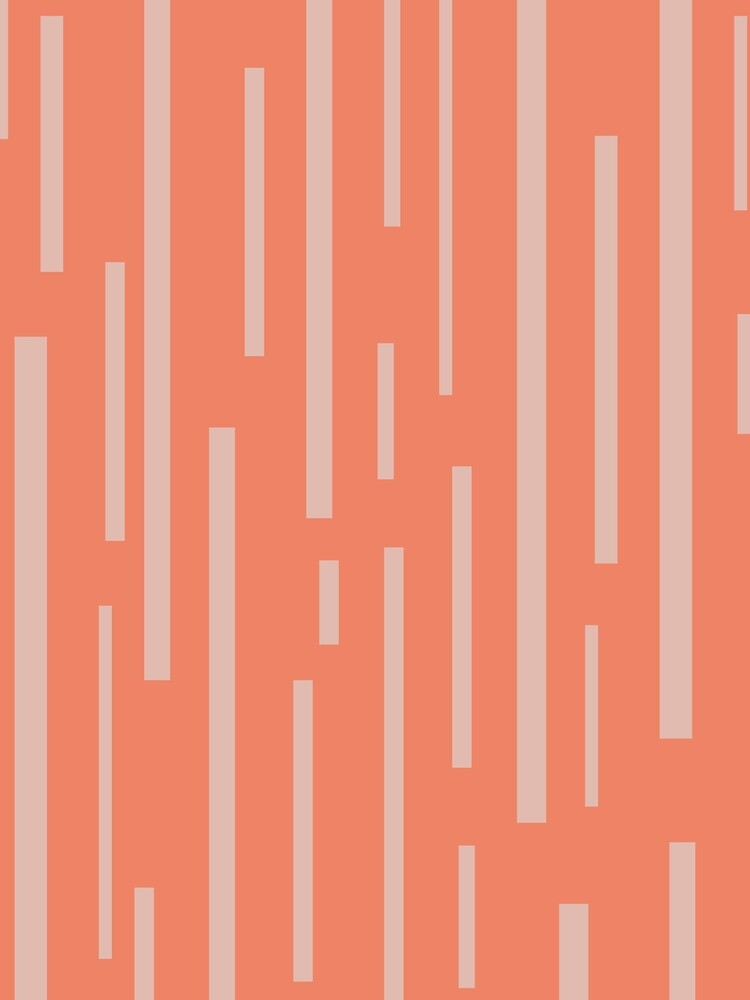 Interrupted Lines Mid-Century Modern Geometric Pattern in Millennial Coral Pink and Taupe by kierkegaard