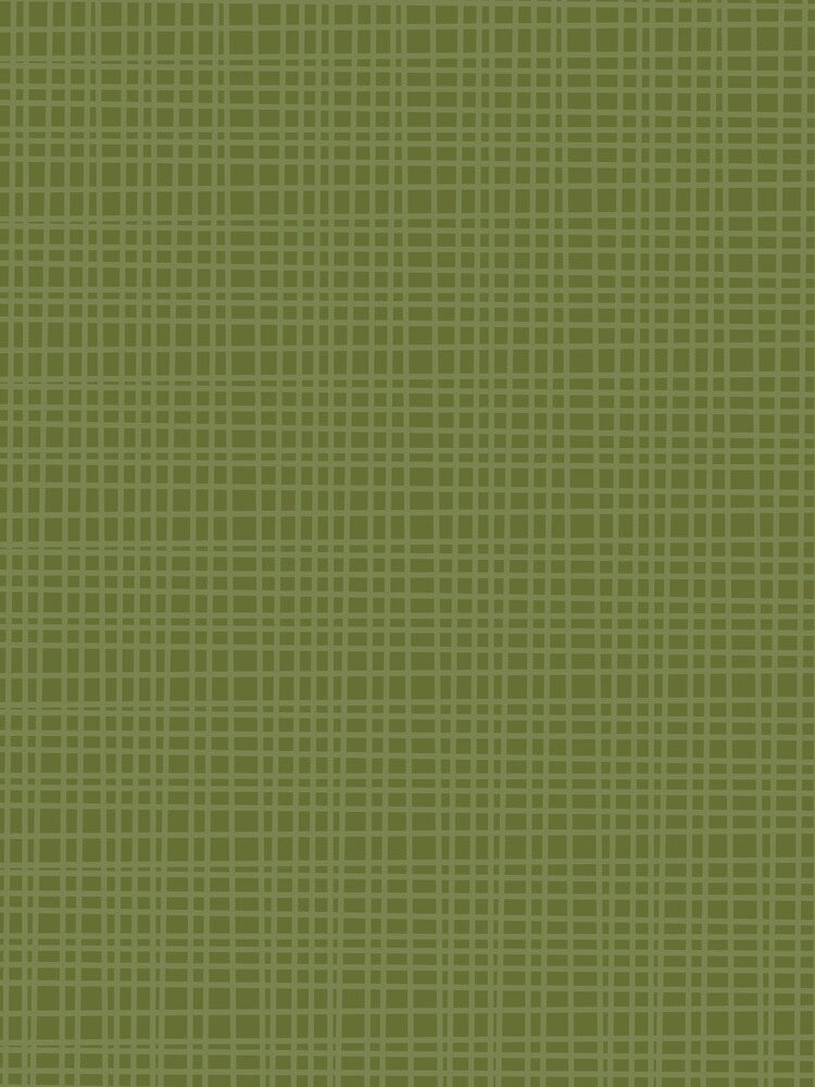 Olive Green Fine Weave Retro Mid Century Modern Minimalist Woven Line Pattern by kierkegaard