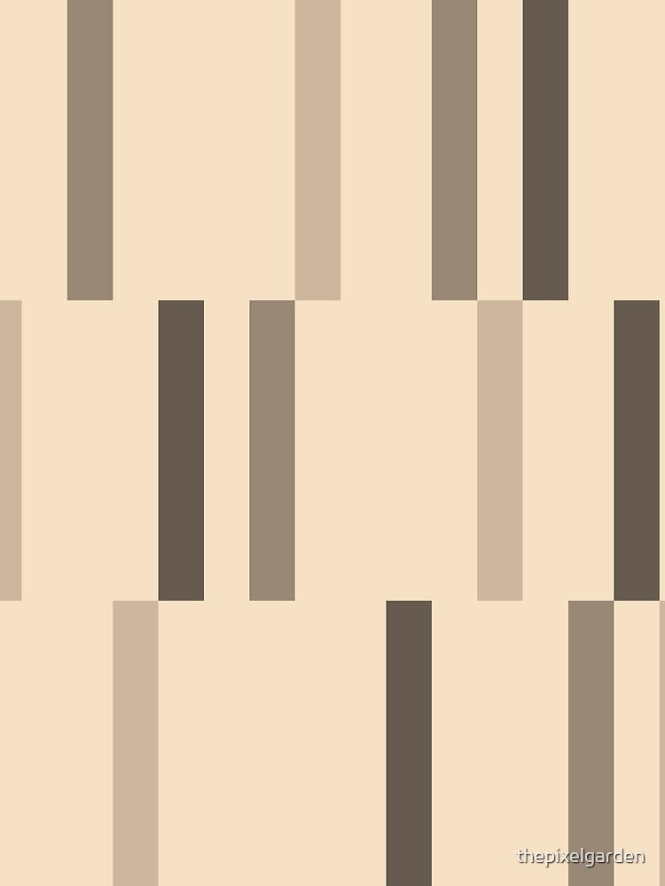 Retro Abstract Art Lines Light Beige by thepixelgarden