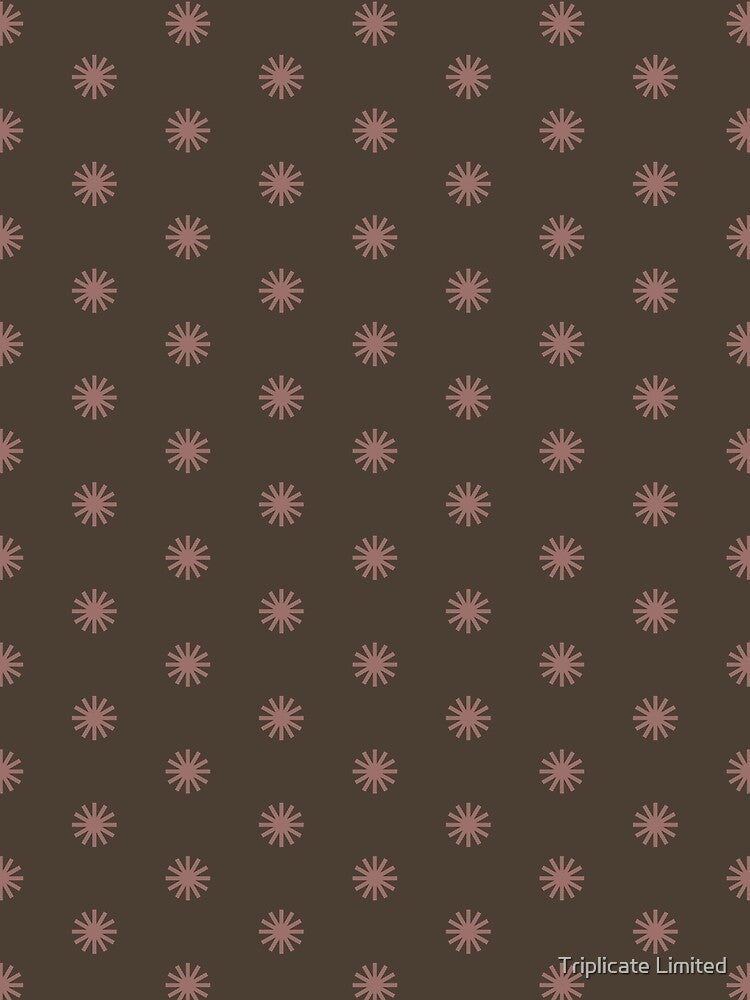 Geometric Warm Neutrals Burlwood Suns On Slate Black by Triplicate Limited