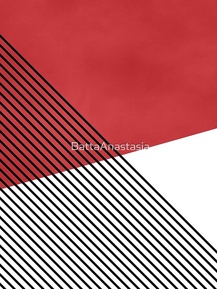 Simple geometric art - red by BattaAnastasia Unisex , , , Long Sleeve Tee