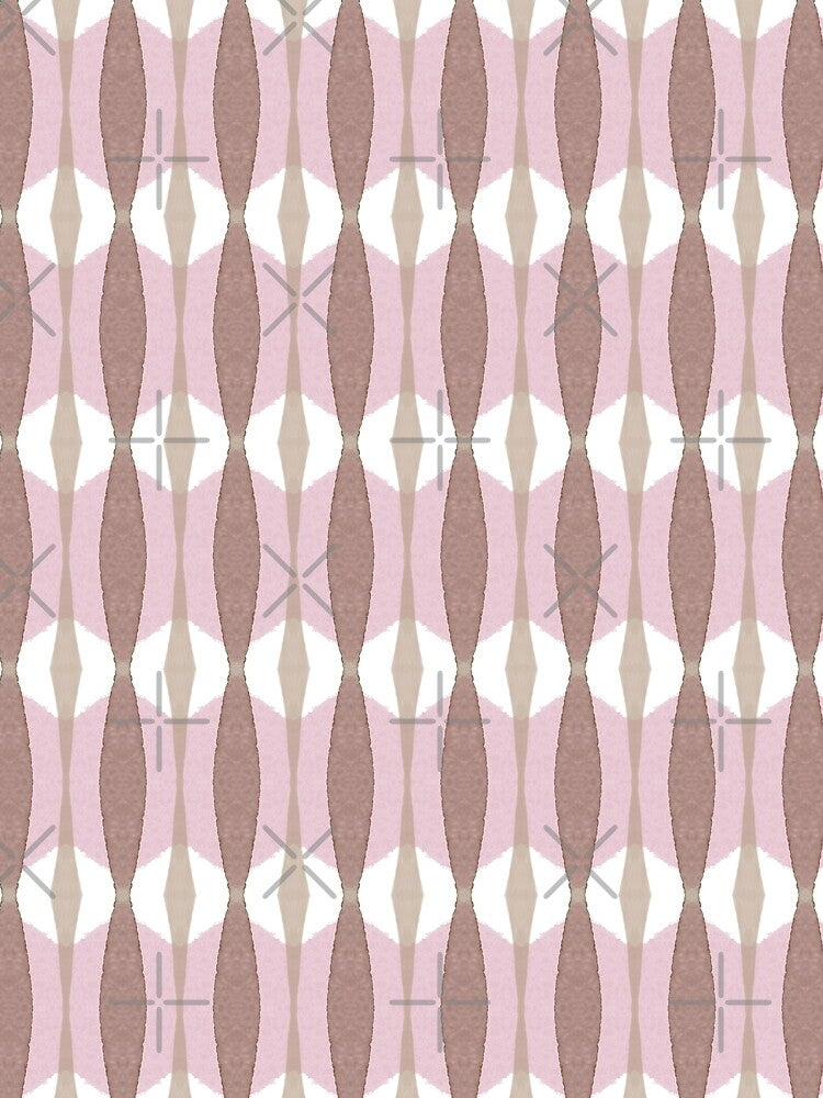 Neutral Boho Watercolor Pattern 4 Pink And Brown by QuestingPixel