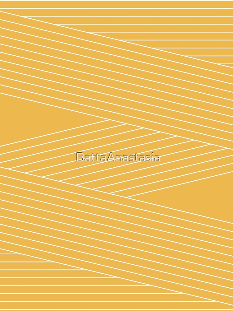 Line art in Mid Century style - yellow by BattaAnastasia