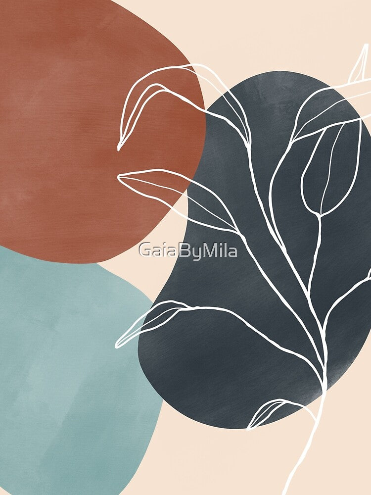 Mid Century Modern Blobs Plant by GaiaByMila