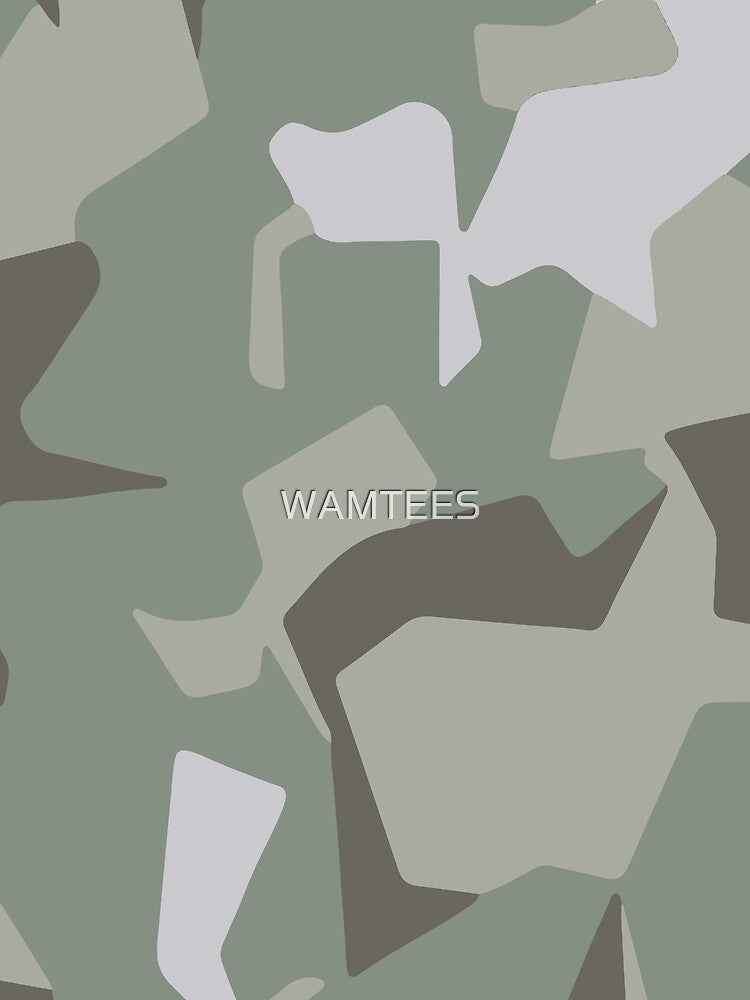 Sage Green and Taupe Geometric Tactical Camouflage by WAMTEES