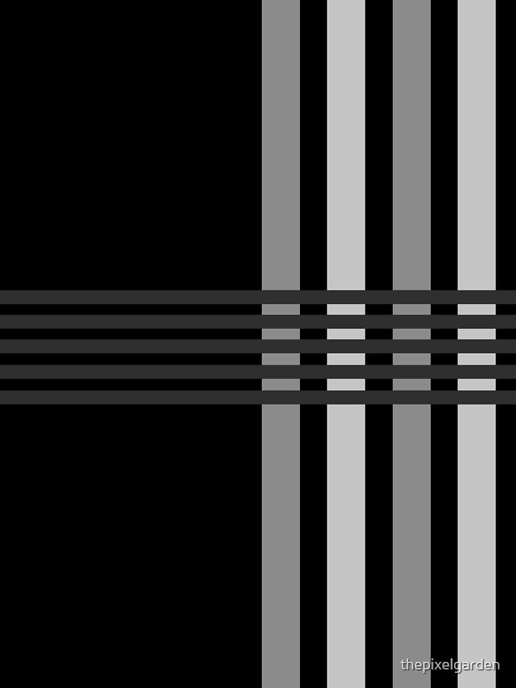 Midcentury Modern Abstract Lines Black by thepixelgarden