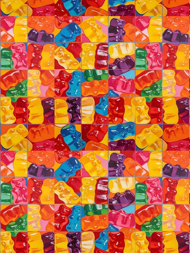 Rainbow Sweets Tessellated Design 3 by NickWhittleArt Unisex , , , Long Sleeve Tee