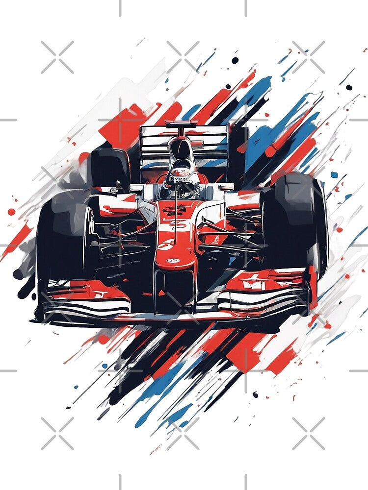 Retro Classic Paint Vintage Formula 1, F1 painting by LuizSilva1983 Unisex , , , Long Sleeve Tee
