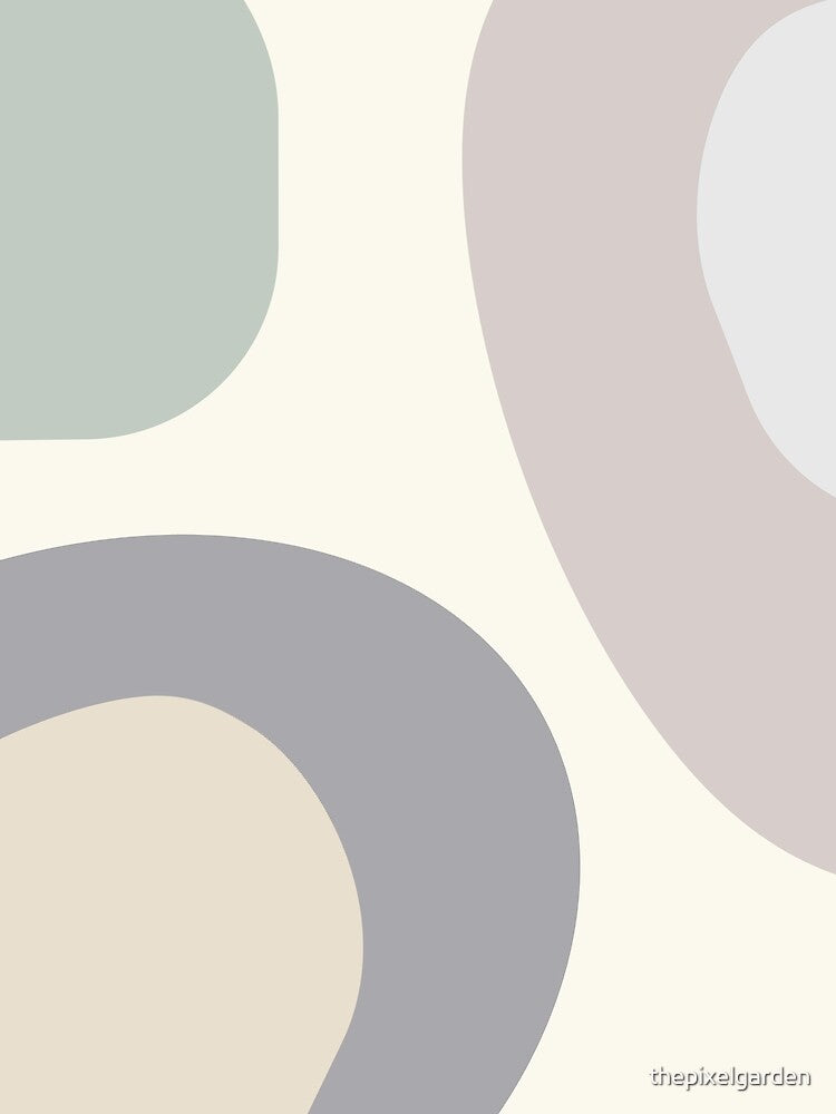 Mid Century Modern Large Shapes Soft Neutrals by thepixelgarden