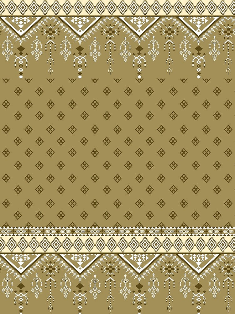 Earth Tone Tribal Geometric Pattern by overheadclick