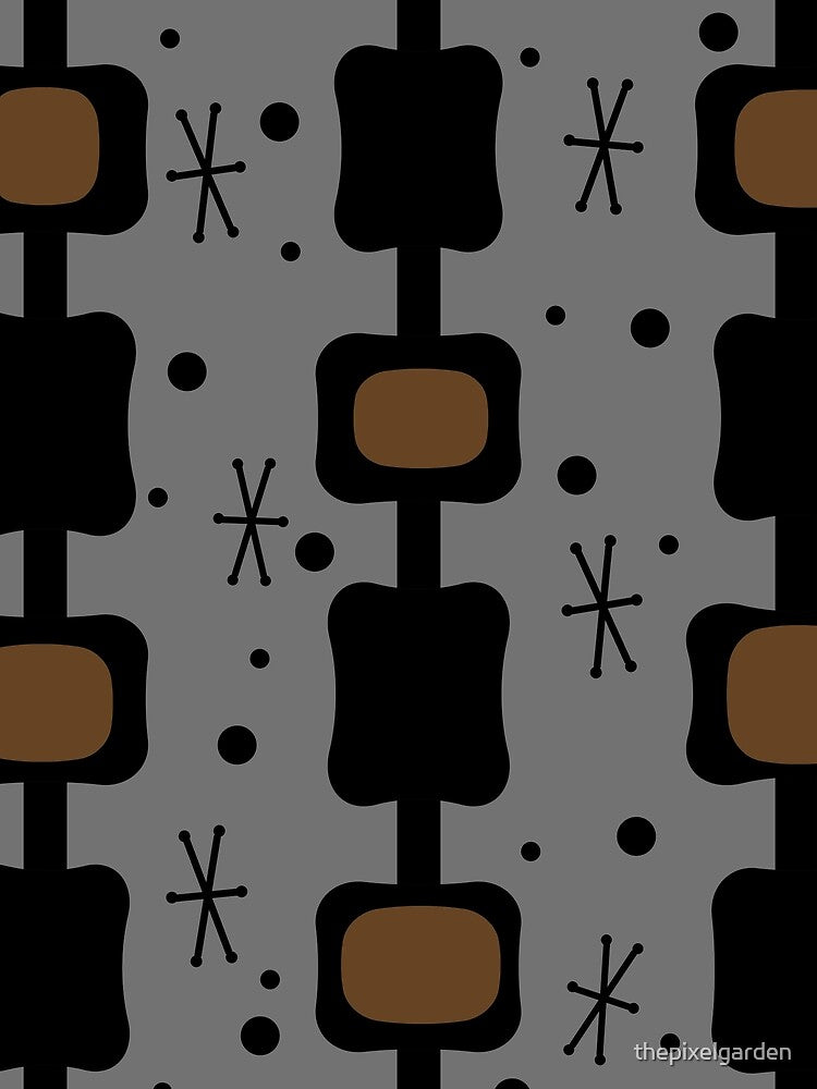 Retro Mid Mod Columns Boxes Brown by thepixelgarden