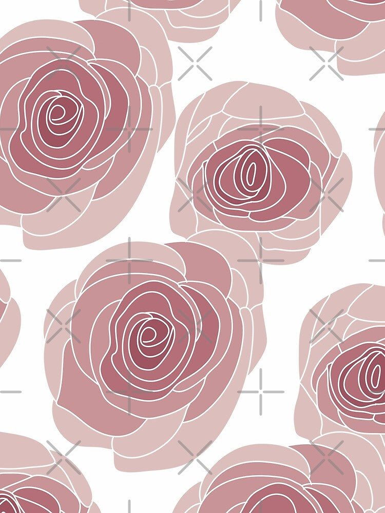 Pink Rose Pattern by wallflowerbee