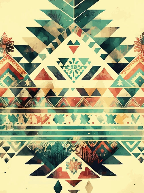 A SouthWest Geometric Aztec Design - Boho Chic Patterns by GVRDesign