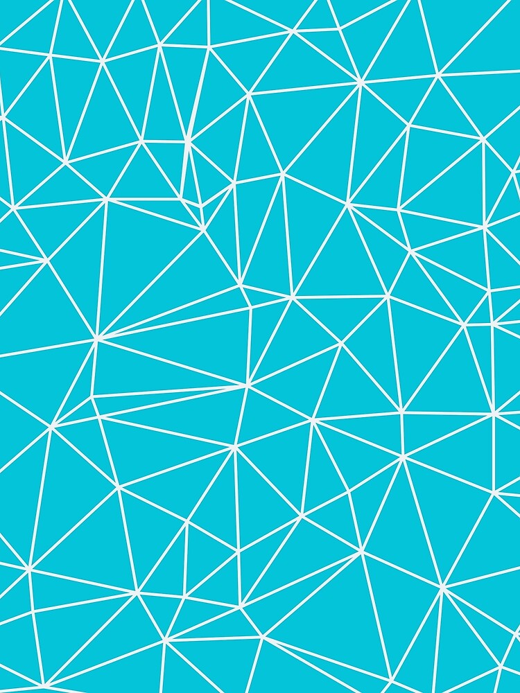 Modern Geometric White on Blue by Blue-Banana