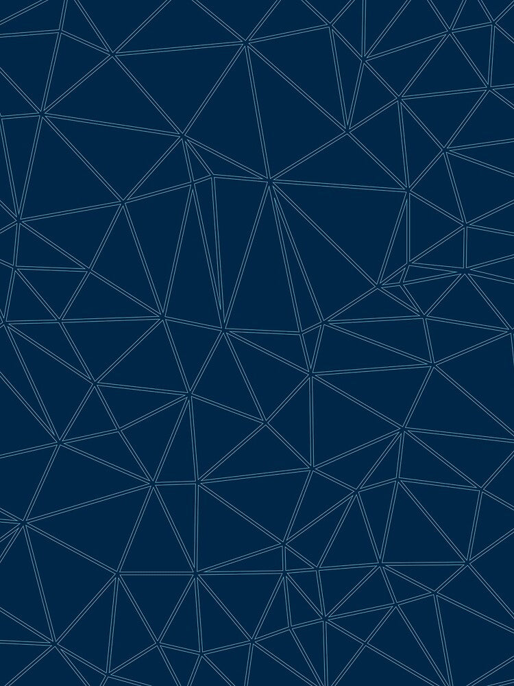 Modern Geometric Blue on Navy by Blue-Banana