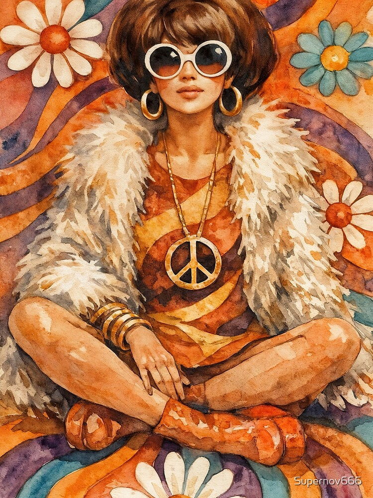Psychedelic Peace: Retro Hippie Vibes by ForeverPrintsOK