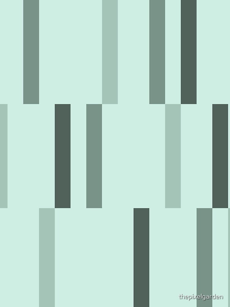 Retro Abstract Art Lines Light Mint Green by thepixelgarden