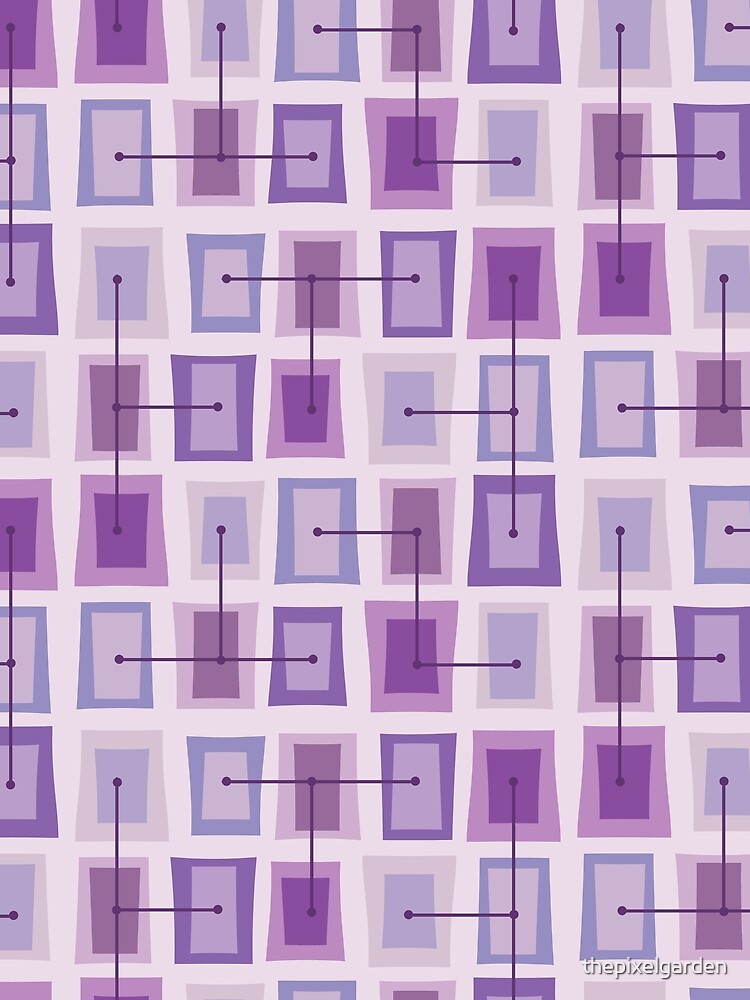 Wonky Doors Smaller Purple by thepixelgarden