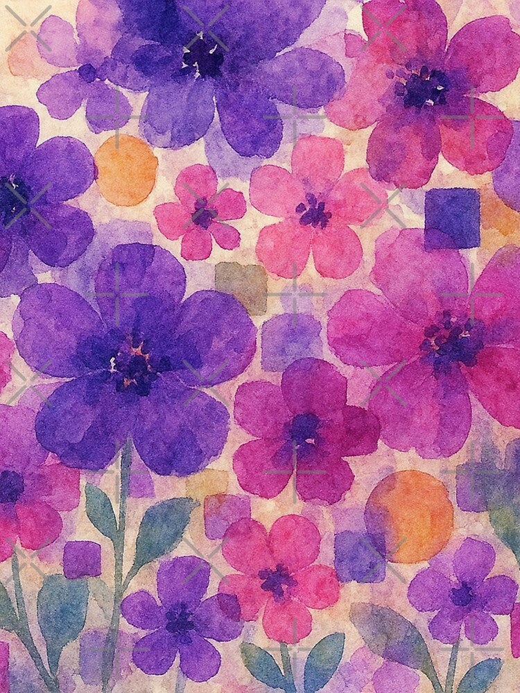 Radiant flowers in watercolor by Sigtrix