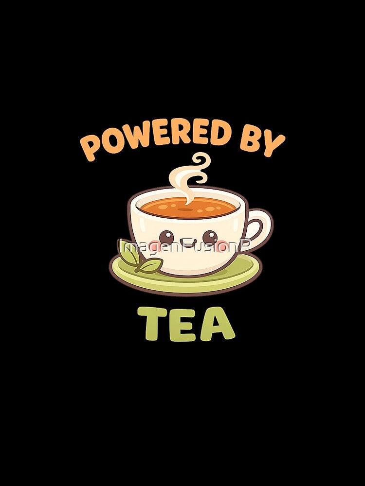 Powered By Tea Cute Kawaii Cup Design by ImagenFusionP
