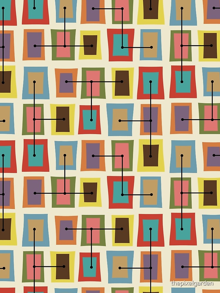 Wonky Doors Smaller Multicolored by thepixelgarden