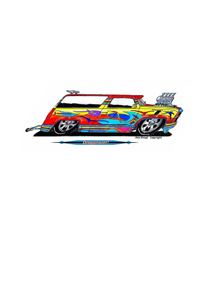 Hot Rod Art // Dragginazer! by Imagin8er Unisex , , , Long Sleeve Tee