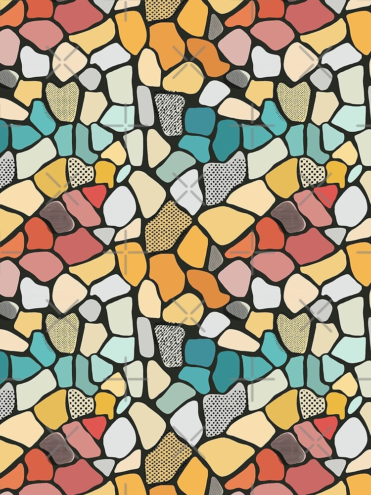 Earthy Geometric Stone Terrain Art Pattern by Zakrytos ★★★★★